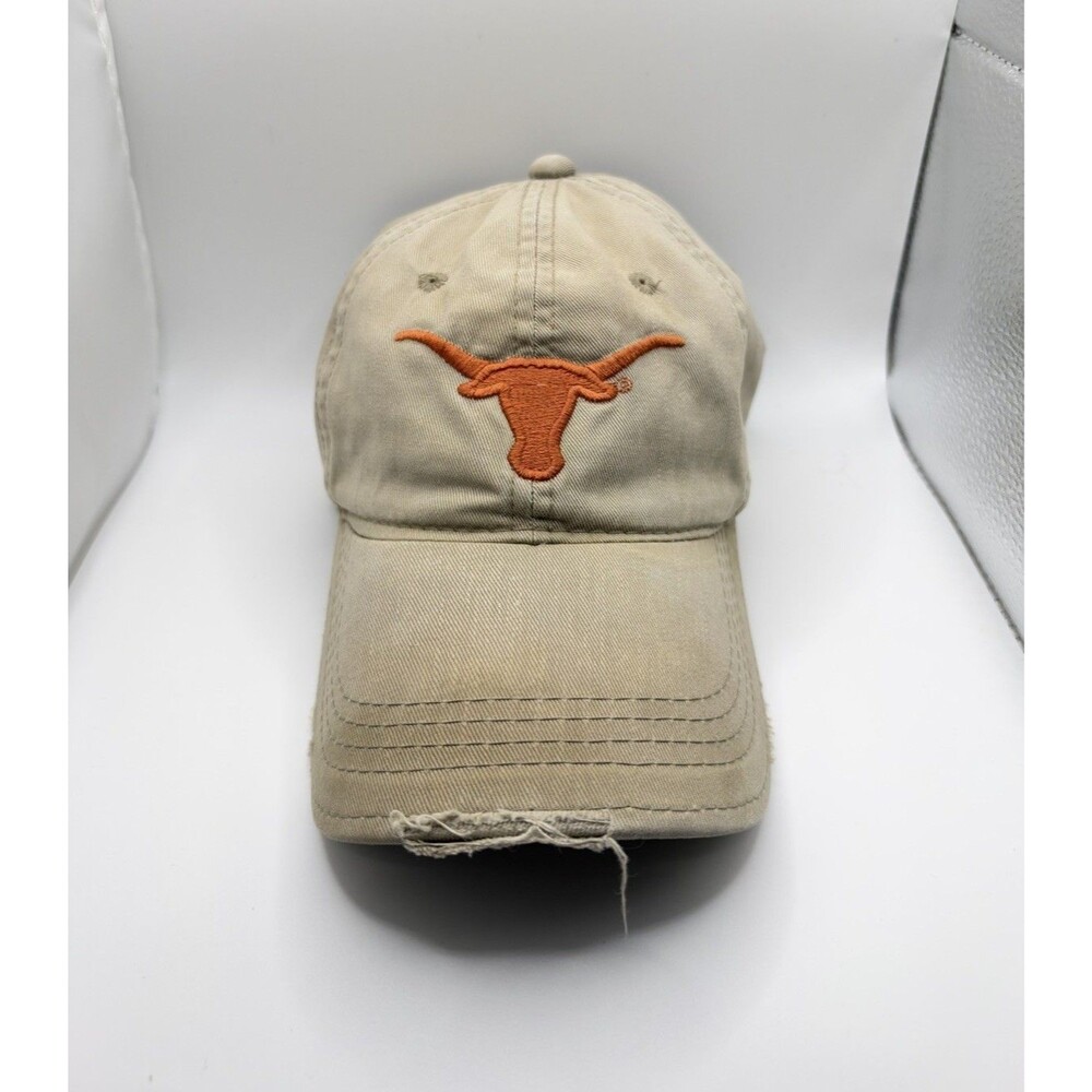 NCAA Texas Longhorns Khaki/Tan Distressed Adjustable Football Hat